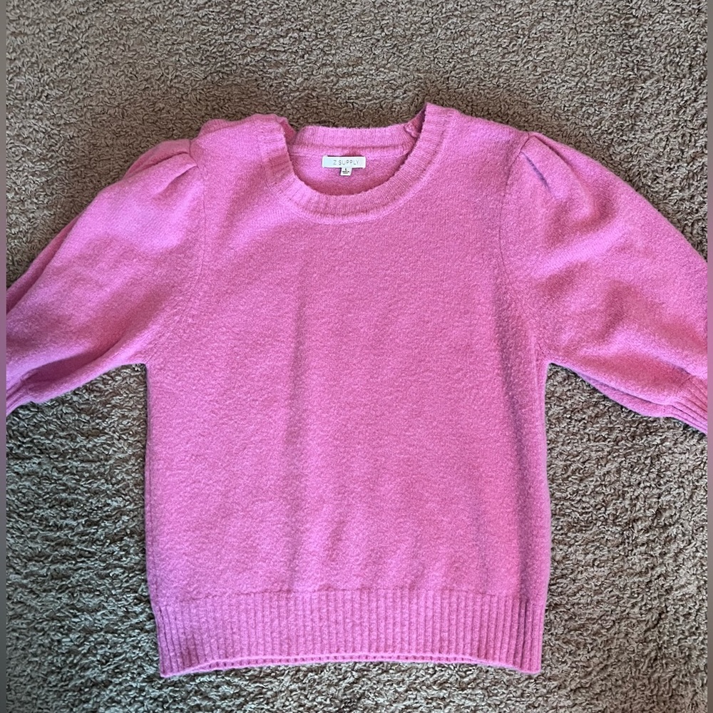 Soft puff sleeve sweater